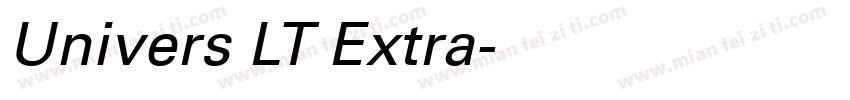Univers LT Extra字体转换